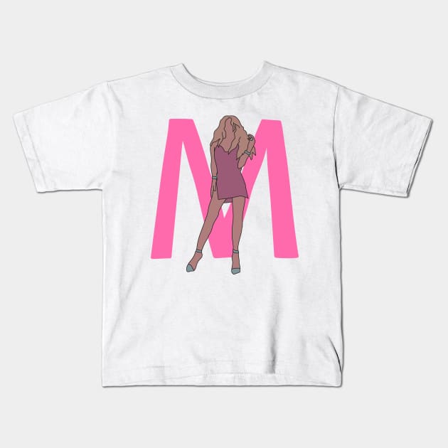 Mariah Carey Caution World Tour M background Kids T-Shirt by popmoments